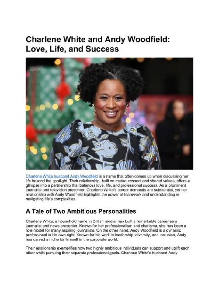 All We Know About Charlene White’s Husband, Andy Woodfield