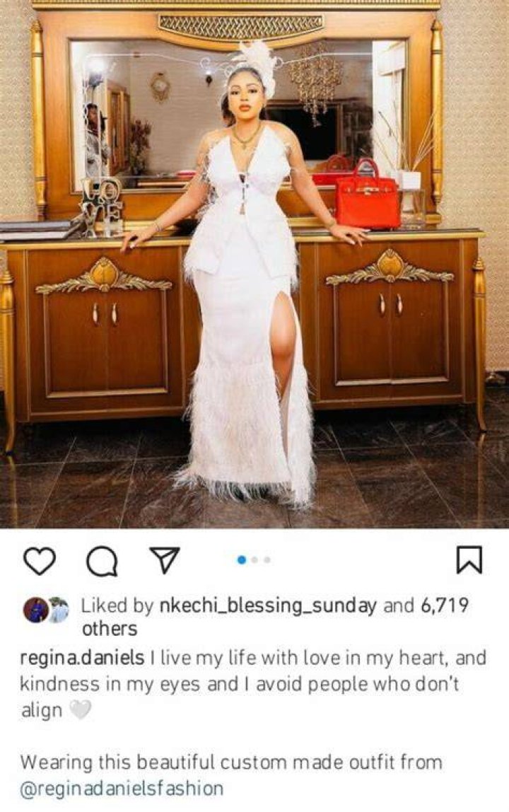 
I Avoid People Who Don’t Align With Me” Regina Daniels Throws Shade Amidst Co-Wife’s Maltreatment Cry 