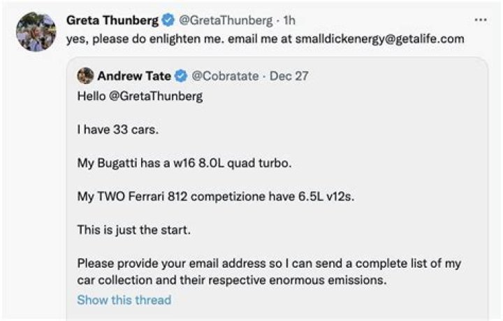 
“This is the greatest tweet of 2022”: Greta Thunberg destroys Andrew Tate on Twitter, sparks hilarious memefest 